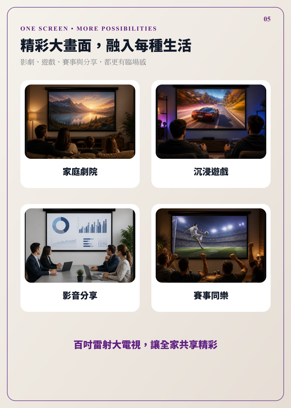 Elite Screens FALR6 生活應用情境